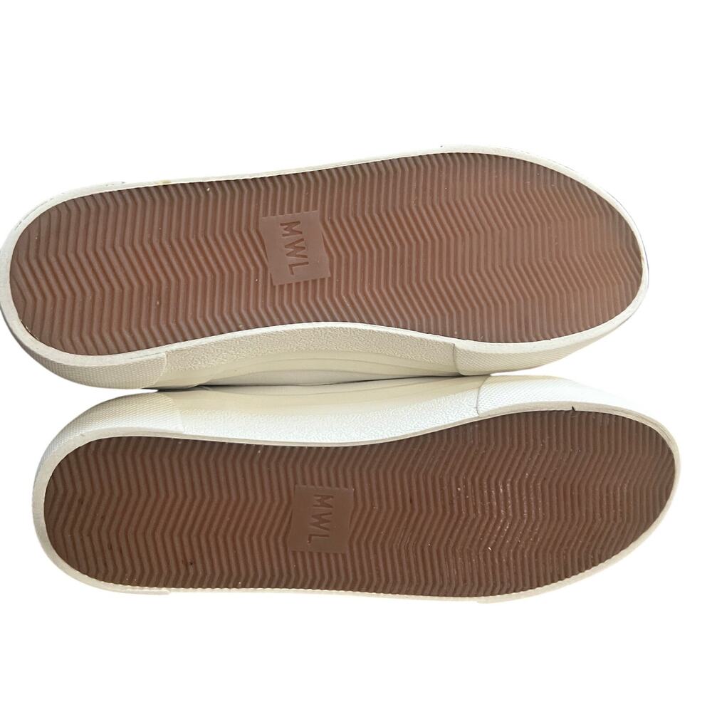 Madewell Sidewalk Low Top Leather Sneakers Pale Parchment Size 7.5 - Picture 8 of 8
